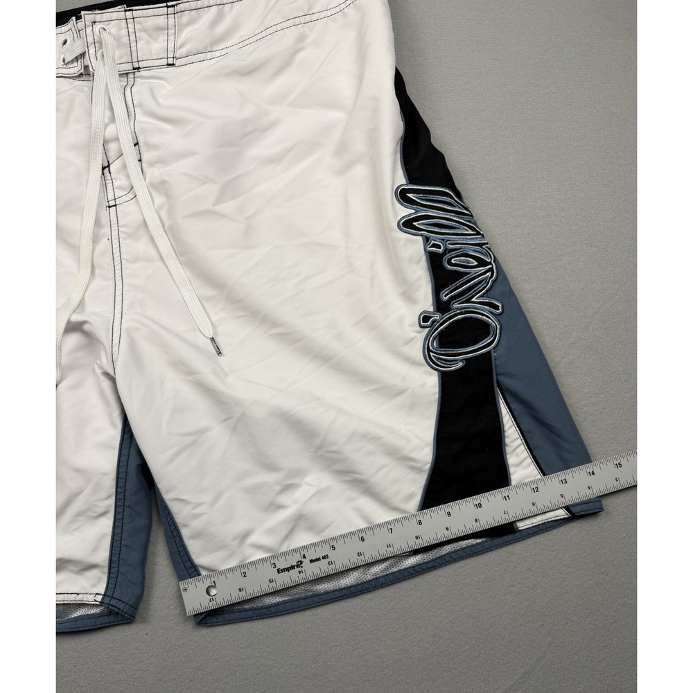 VTG Y2K 2000s O'Neil Boardshorts Script Surfwear White/Blue  Mens 40-41 - Picture 5 of 16